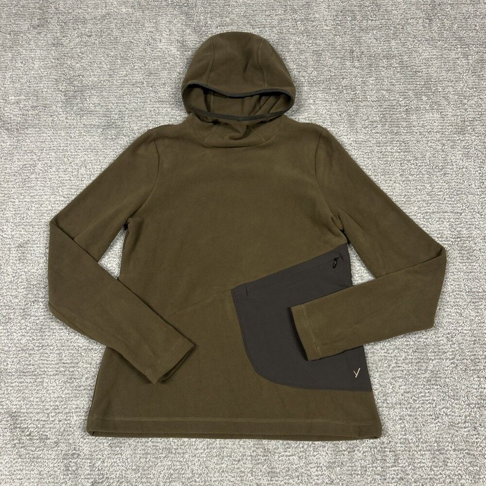 INDYEVA Sweatshirt Womens Small Enak Hoodie Brown Polartec Fleece Zip Pocket